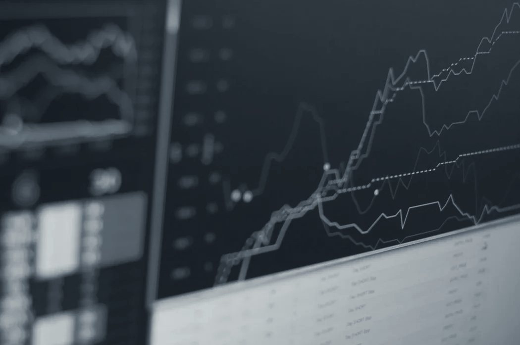Market charts on a trading screen